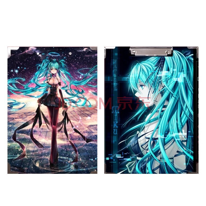 初音未来写字垫板 速写a3a4文件夹板 樱雪初音深海少女动漫周边学生