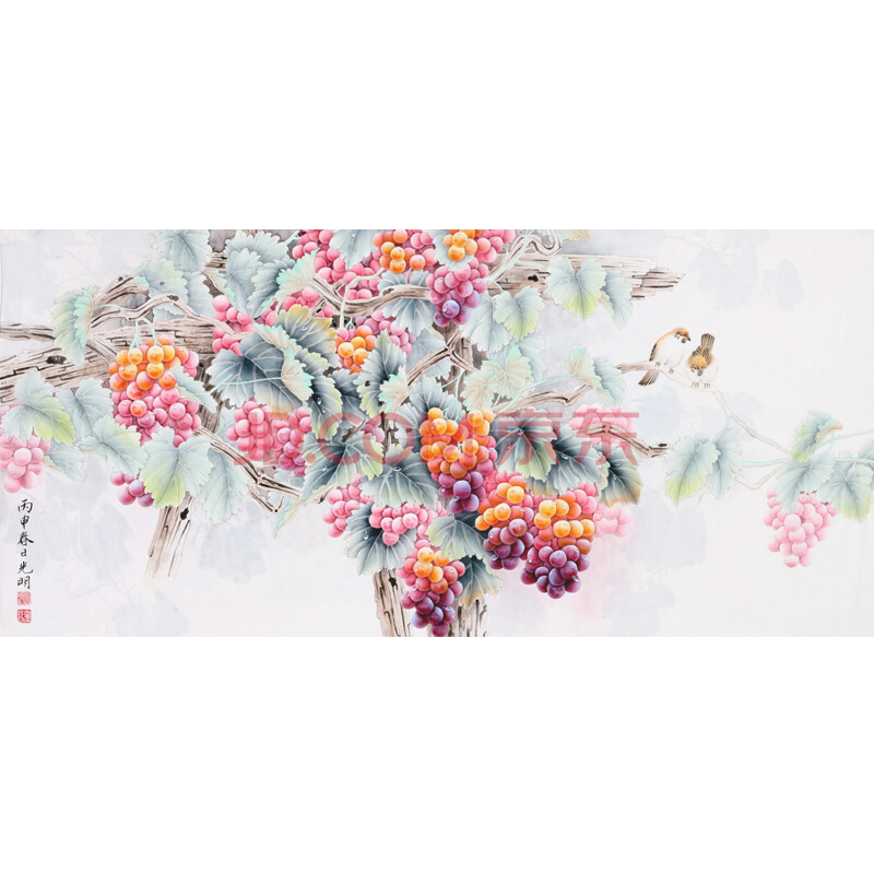 贾光明《硕果累累》工笔精品 国家一级美术师