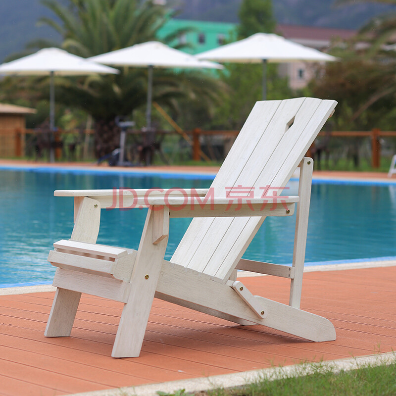 绿居园酒店户外家具海滩休闲折叠靠背椅实木椅午休椅景区沙滩椅躺椅