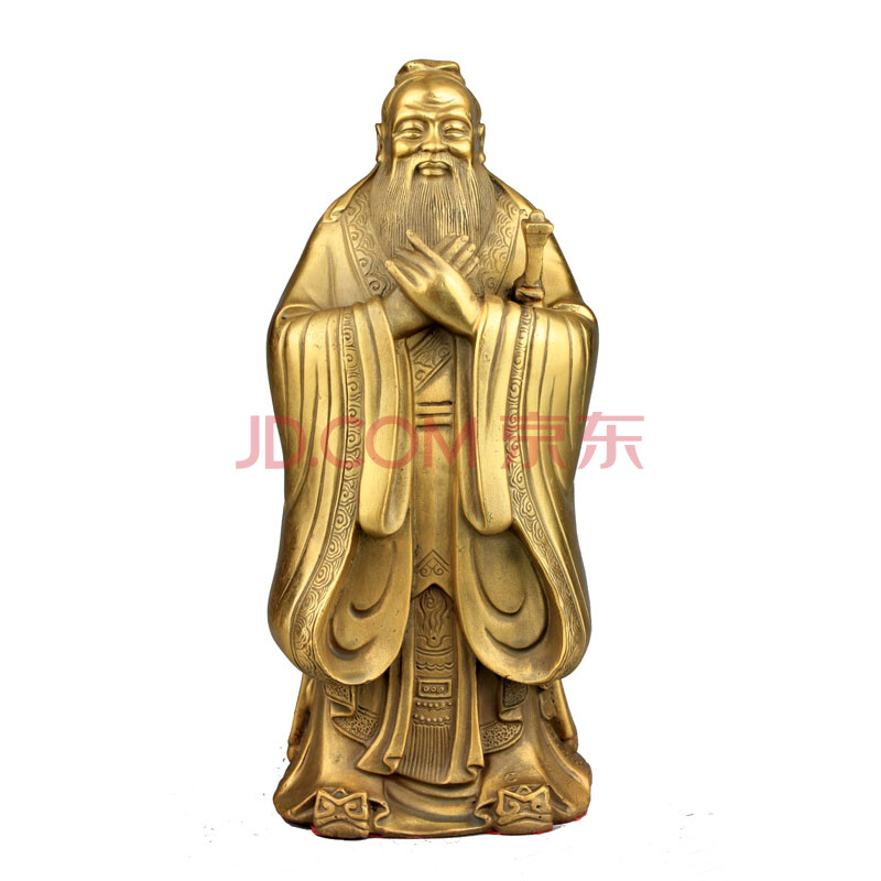德佑堂纯铜孔子铜像摆件孔夫子万世师表铜孔子像教师节礼物家居摆件