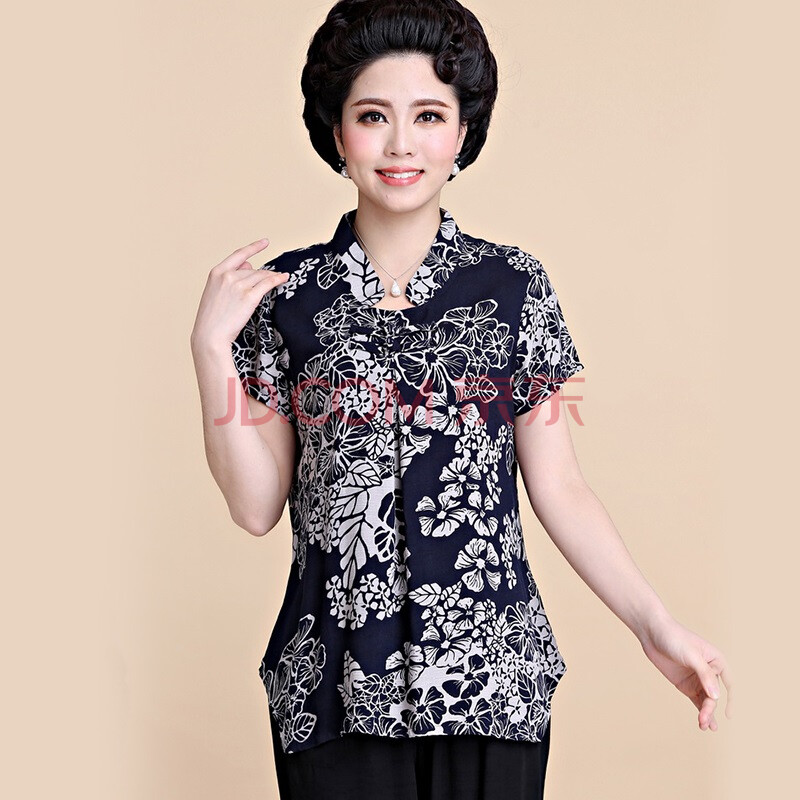女装 中老年女装 瑾戈 中年夏天妇女装妈妈衣服夏装40-50岁60岁中老年