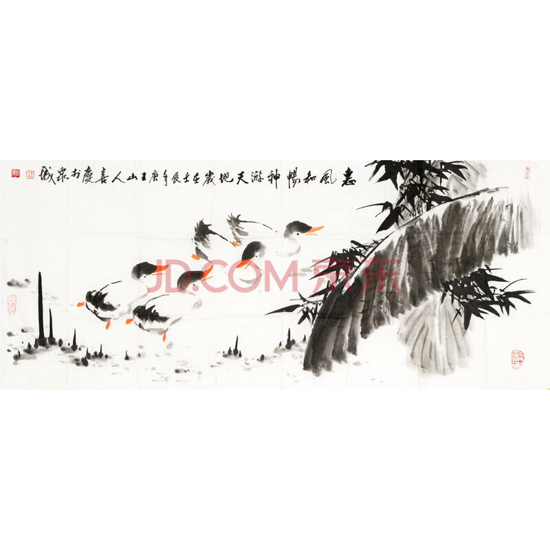 王喜庆《惠风和畅 神游天地》138cm×68cm 2012年
