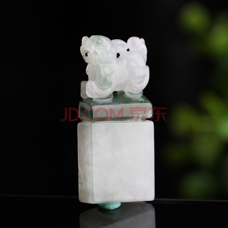 玉雕大师仵云朝翡翠《貔貅印章》27.63g 美玉传奇