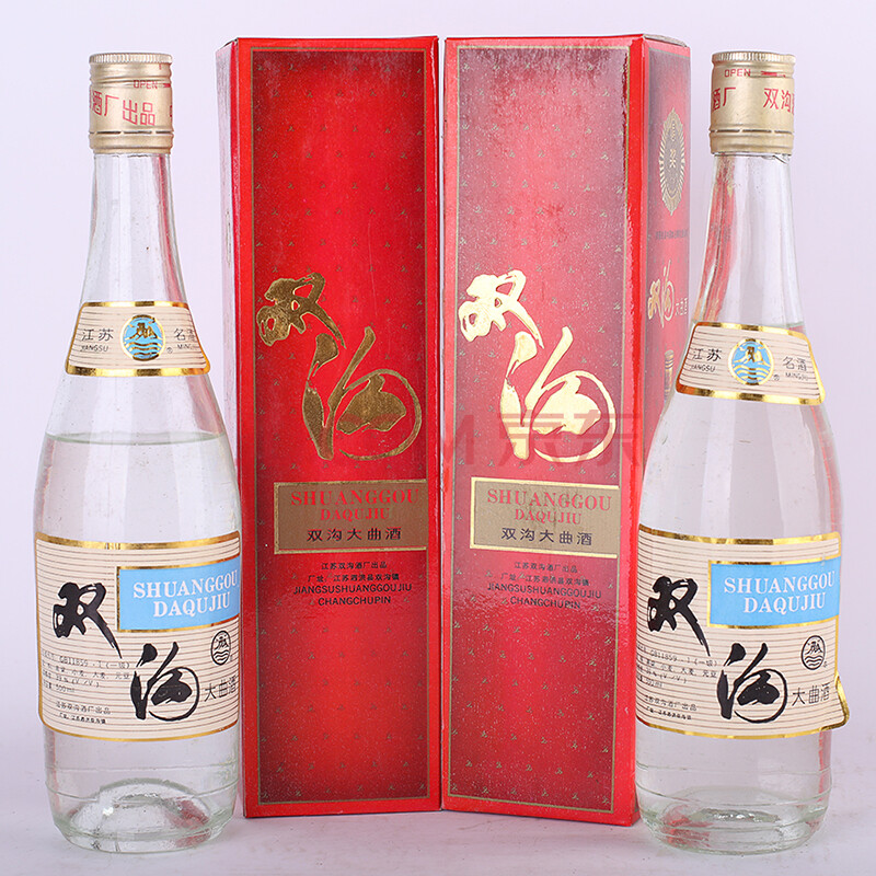 1992年 双沟大曲酒 39度 2瓶 浓香型 500ml