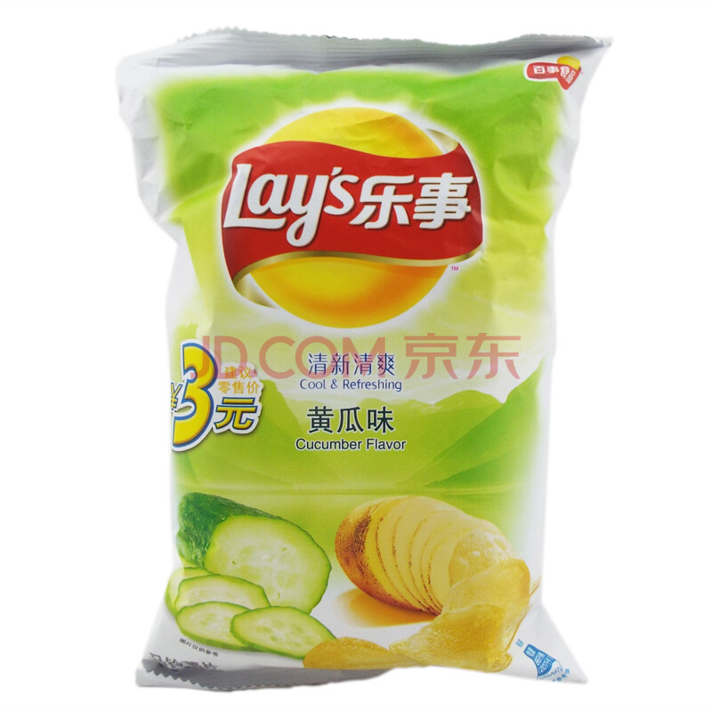 乐事 乐事薯片 40g 袋装 八种口味 膨化零食品 办公室(黄瓜味)