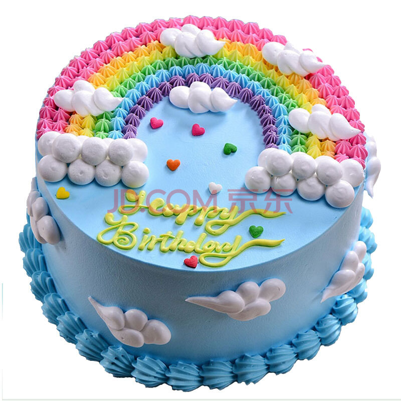 水果蛋糕情趣蛋糕生日蛋糕全国同城配送北京上海广州 七彩之光 14寸