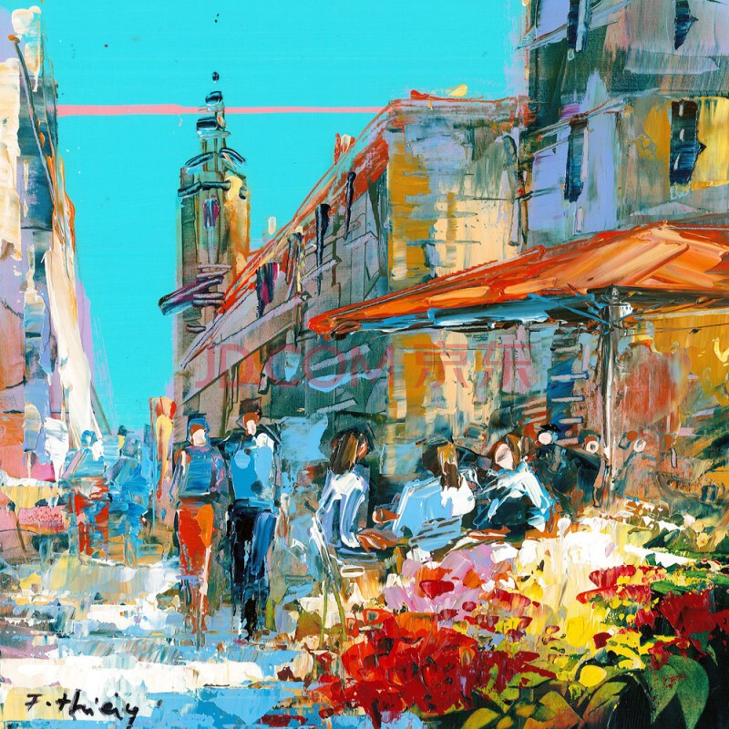 西班牙艺术家frederic《普罗旺斯的夏天》油画