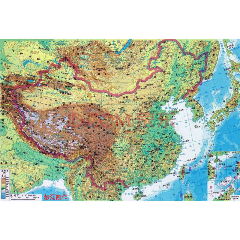 中国地形 9787503025464 中国地图出版社图片