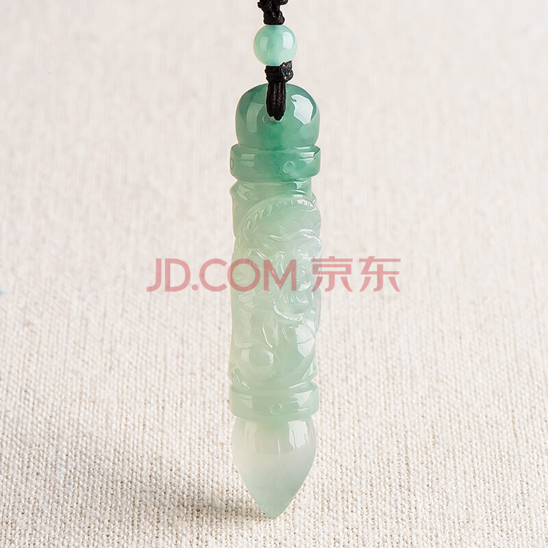 玉萌色 翡翠龙柱吊坠