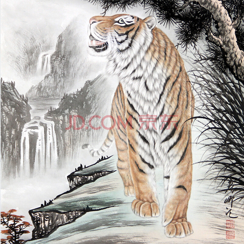 中国"画虎人" 肖彦卿 《虎》
