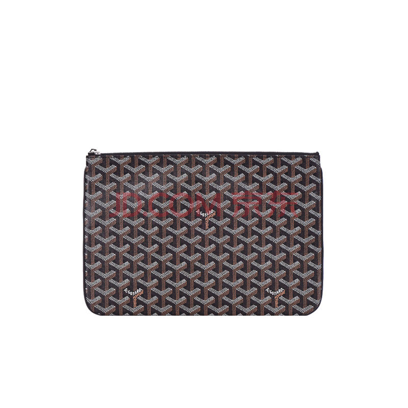 99新未使用 goyard 黑色帆布涂层logo手拿包10007879