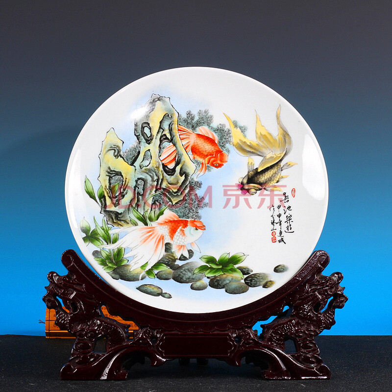 高级工艺美术师 黄连城 一级画师 手绘精品 瑶池乐游 景德镇瓷盘