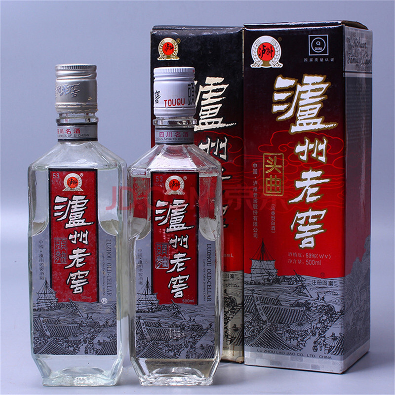 g41 【中国名酒】1990年代早期 泸州老窖头曲 53度 500ml 2瓶