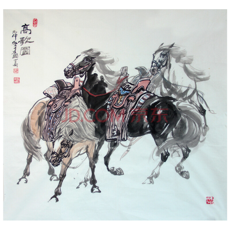 佟建国 《高歌图》 画马名家 大幅