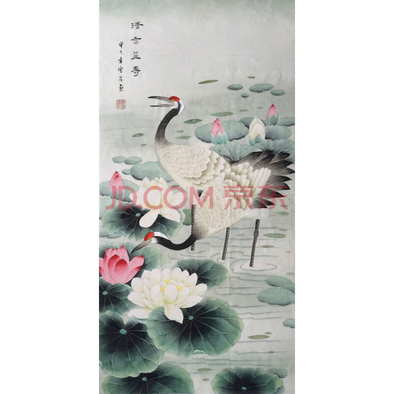 师从山东著名工笔画家秦霞 顾雪芳 《清香益寿》