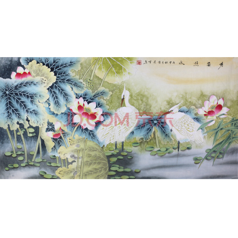 《芳姿照水》 陈景芝 实力派工笔画画家,牡丹阁画院院长,山东美术家