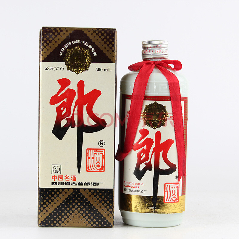 9-51【中国名酒】1996年 白瓷瓶 郎酒 53度 500ml 920g