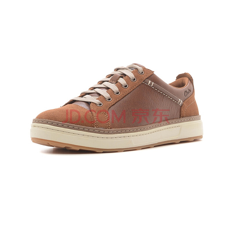 全球购 清仓 Clarks/其乐男鞋 825原装系列男子休闲鞋圆头系带皮质舒适板鞋 26117756 8.5