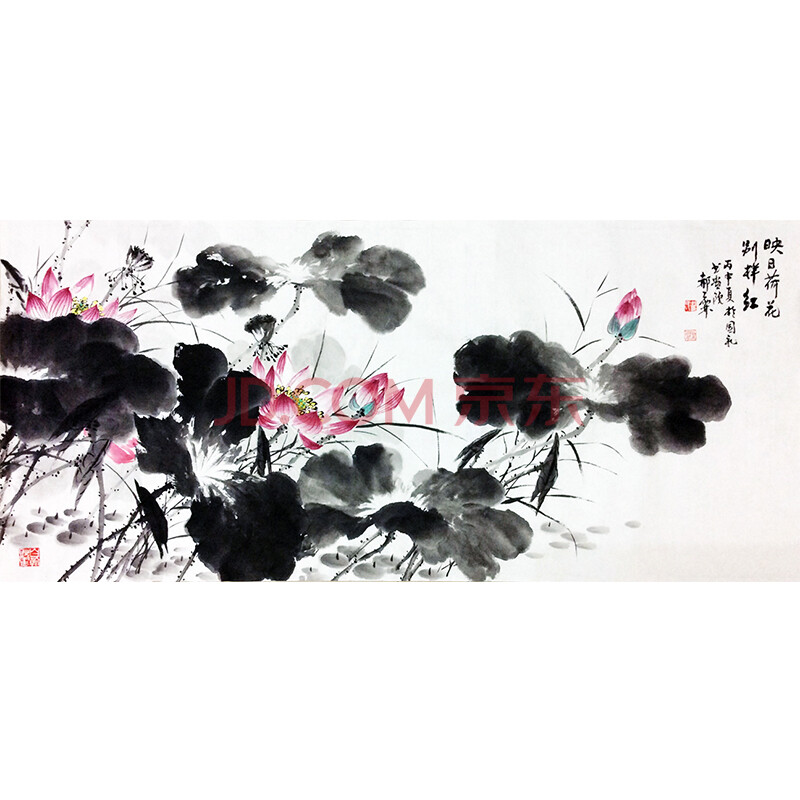 国家一级美术师 中国画家协会会员 郝一霖《映日荷花别样红》