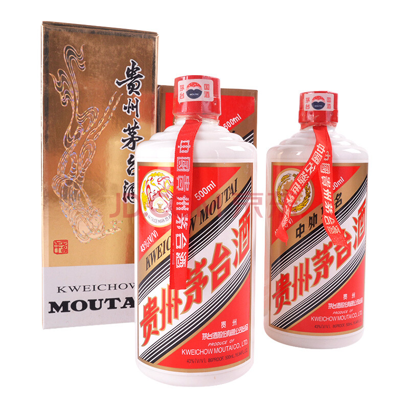 2004年 43度 贵州茅台酒(飞天 五星 500ml 2瓶