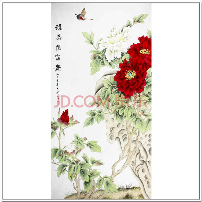 山东美协会员工笔画家周芸《蝶恋花富贵》