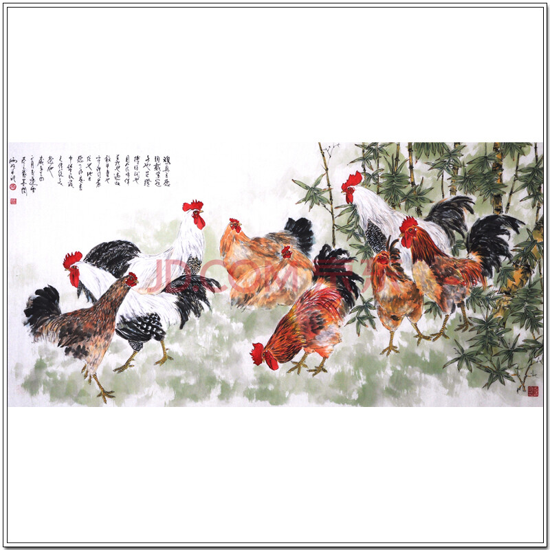 著名海派艺术大师梅若先生弟子吴雨旺《五德图3》