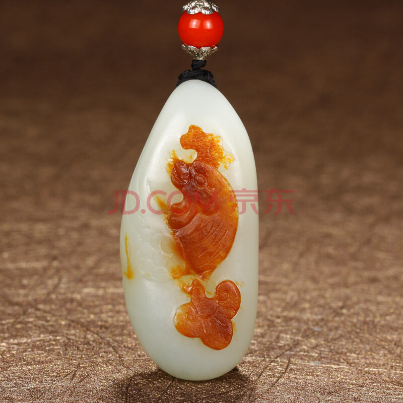 玉雕大师王朝安作品 和田玉白玉官上加官挂件31.45g 石知美