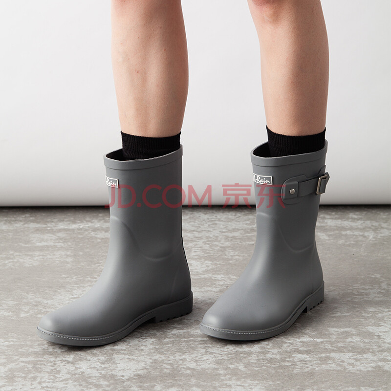 ÐÂÆ·ÓêЬŮ·À»¬·ÀË®ÖÐͲL-Rain´ºÏÄÇáÁ¿»ù±¾¿îÌ×ЬÓêѥˮЬ »ÒÉ« 38