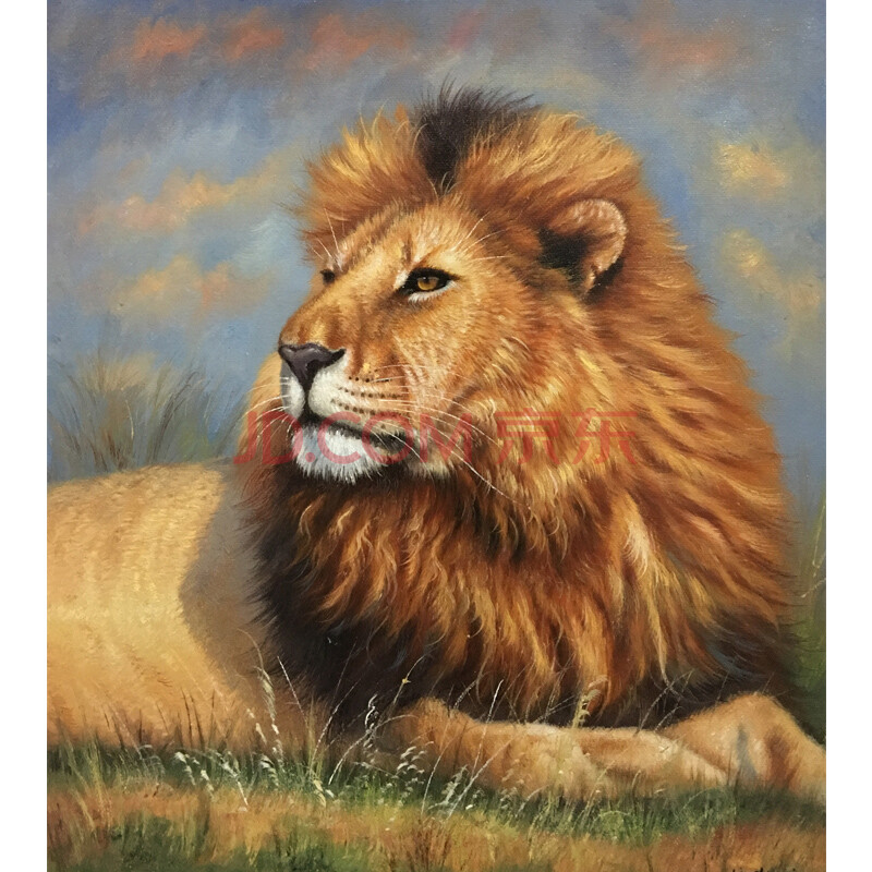 王丽梅《狮王》布面油画
