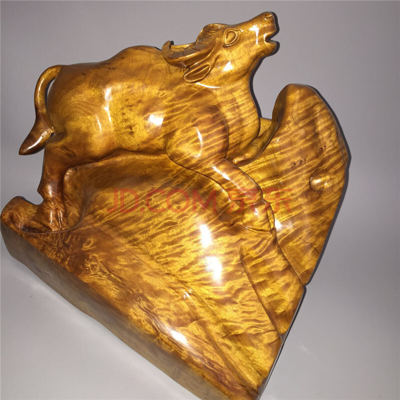 小叶金丝楠金牛 枯木老料 花纹绚丽 家居工艺品摆件