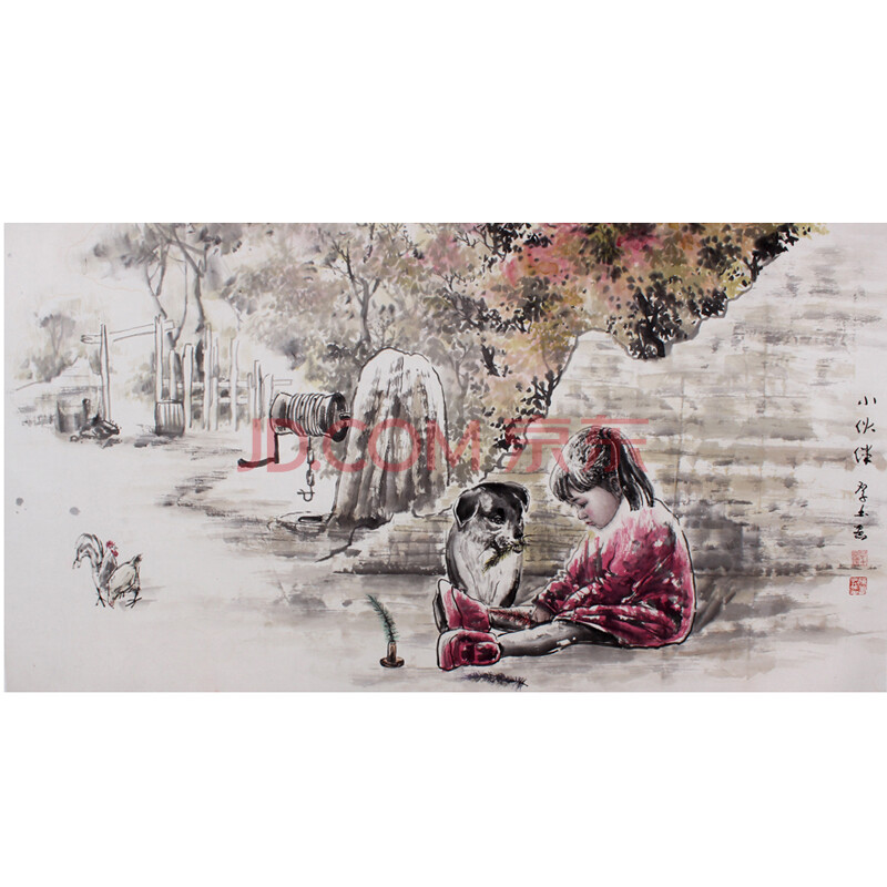 陕西美协会员 陈书升《小伙伴》