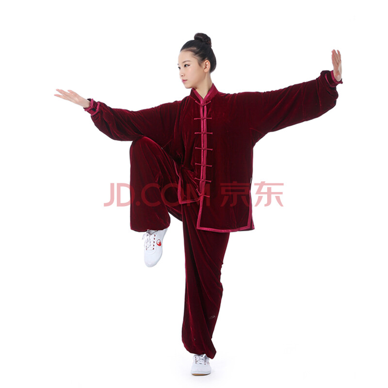 武极堂金丝绒太极服秋冬季太极拳练功服冬款不倒绒加厚保暖女男款