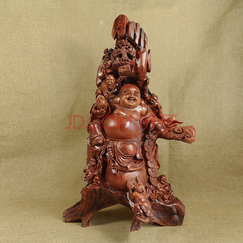 《五福童子》大红酸枝工艺品摆件 109-23-44cm 57.2kg