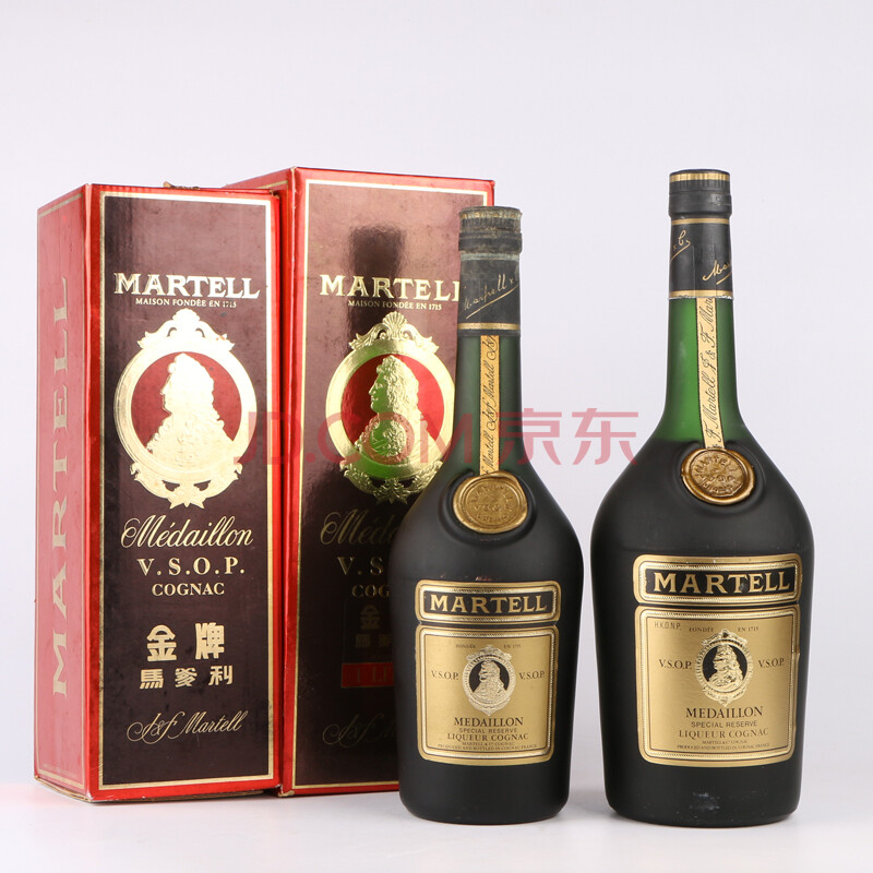 80年代初 金牌马爹利vsop 40度 700ml 1000ml 2瓶