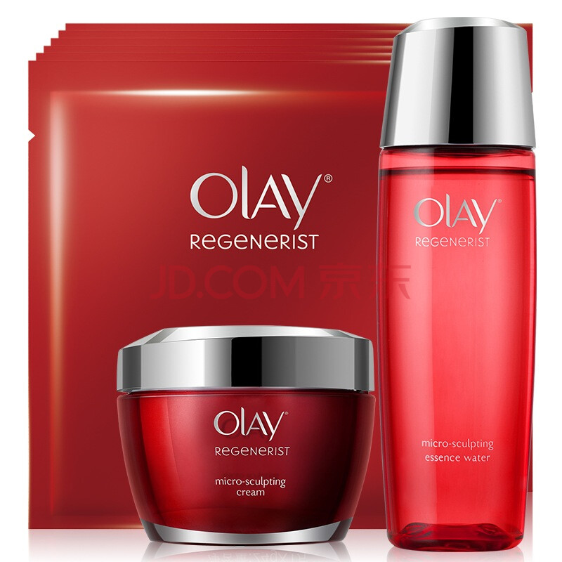 olay玉兰油 新生塑颜逆转肌龄两步曲(活能水150ml 大红瓶50g 新生面膜