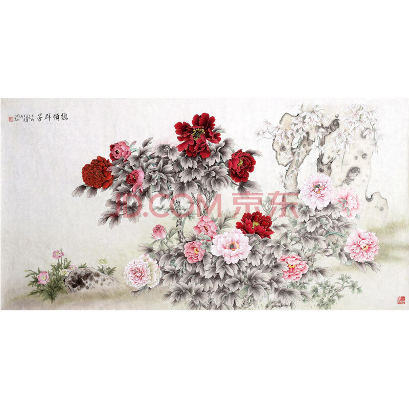 当代著名工笔花鸟画家 王庆升《总领群芳》-珍品拍卖