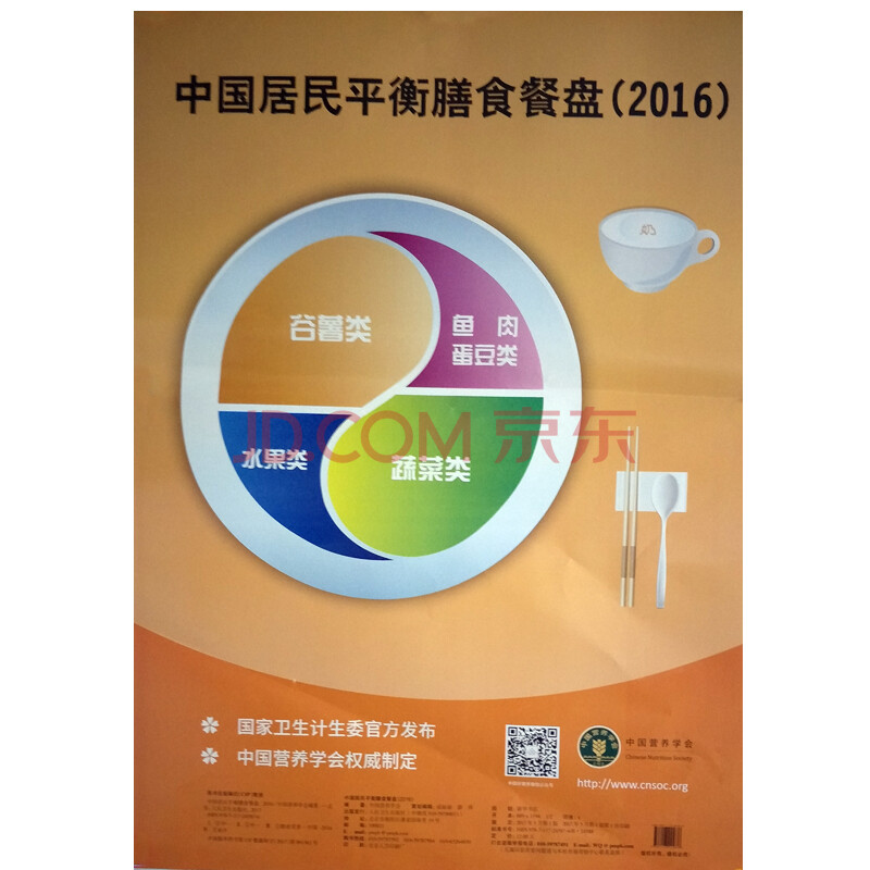 正版现货 中国居民平衡膳食餐盘 2016 人民卫生出版社