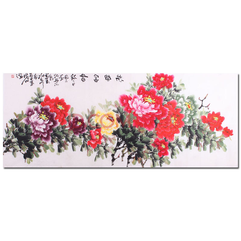 专业牡丹画家张浪伯《花开富贵》.