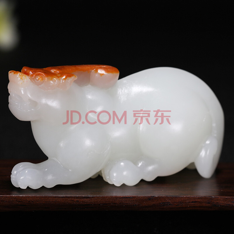 省级玉雕大师段瑞生作品 和田玉羊脂白玉把件 貔貅 94.01克 玖润尚品