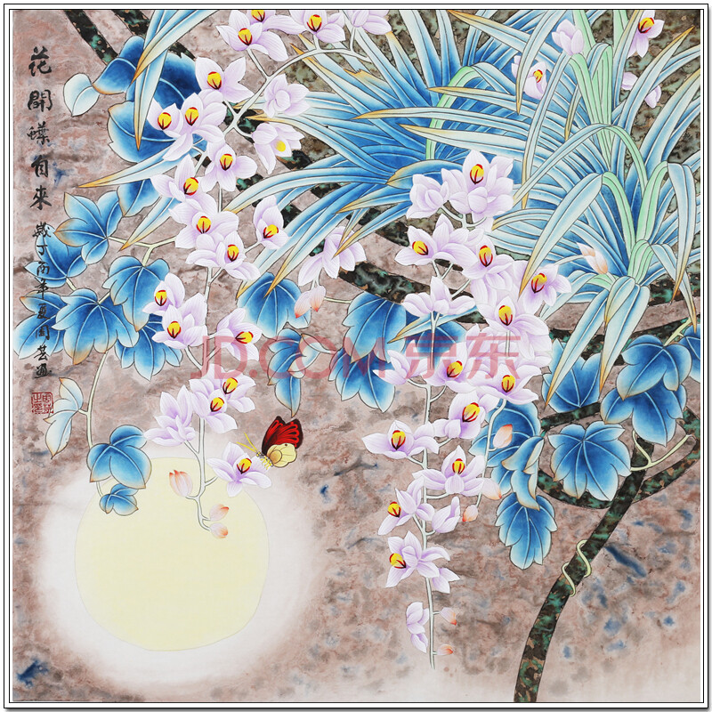 著名工笔画家周芸《花香蝶自来》