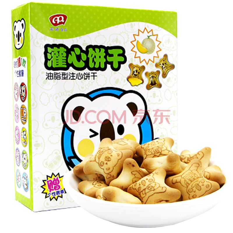 【京东超市】滨崎 ozi澳崎熊灌心饼干 哈密瓜味 100g/罐