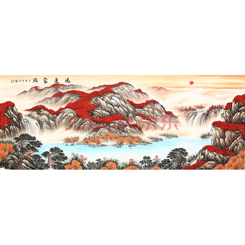 中国书画家创作中心一级美术师 周国耀《鸿运当头》1.8米