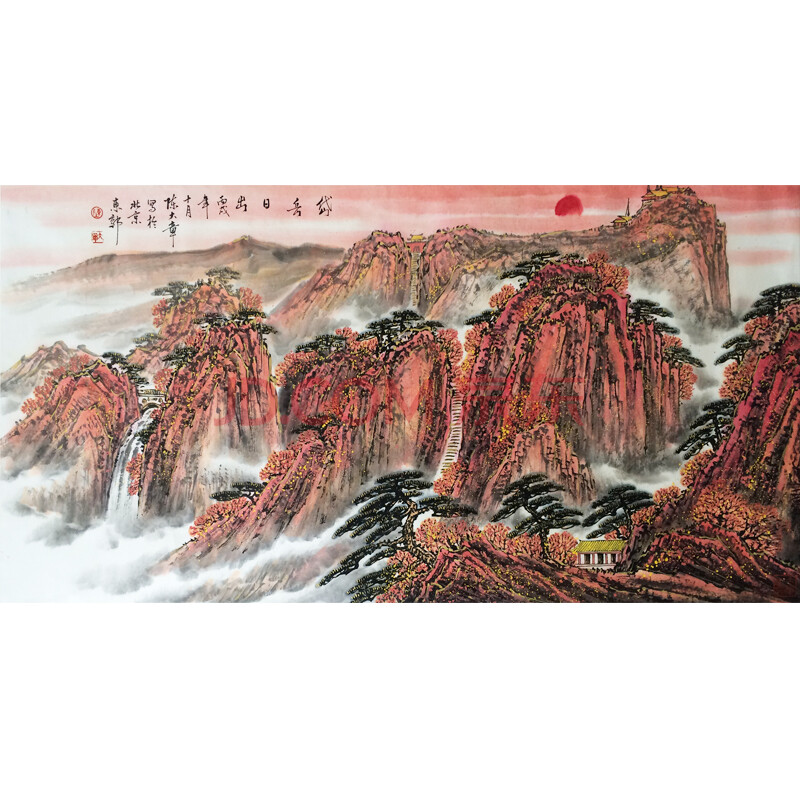 当代著名画家 陈大章《山水》