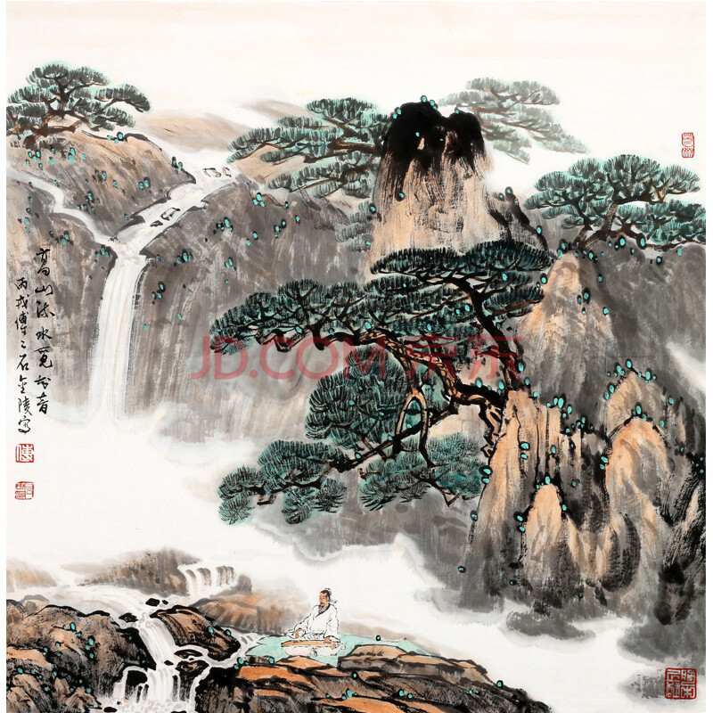 著名山水画家 傅抱石之子 傅二石《高山流水觅知音》