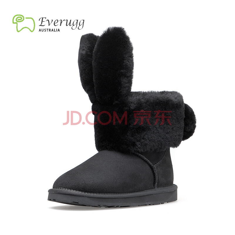 everugg2017Ã÷ÐÇͬ¿îÐÝÏÐЬÍöú¶äÑòƤëһÌåŮЬѩµØÑ¥Ö£âýDUEPLAYºÏ×÷ ºÚÉ«XDX01 38