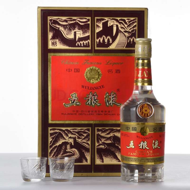 五粮液(长城铁盖礼盒装)1994年 52度 500ml 1瓶【3-93】(名酒 白酒