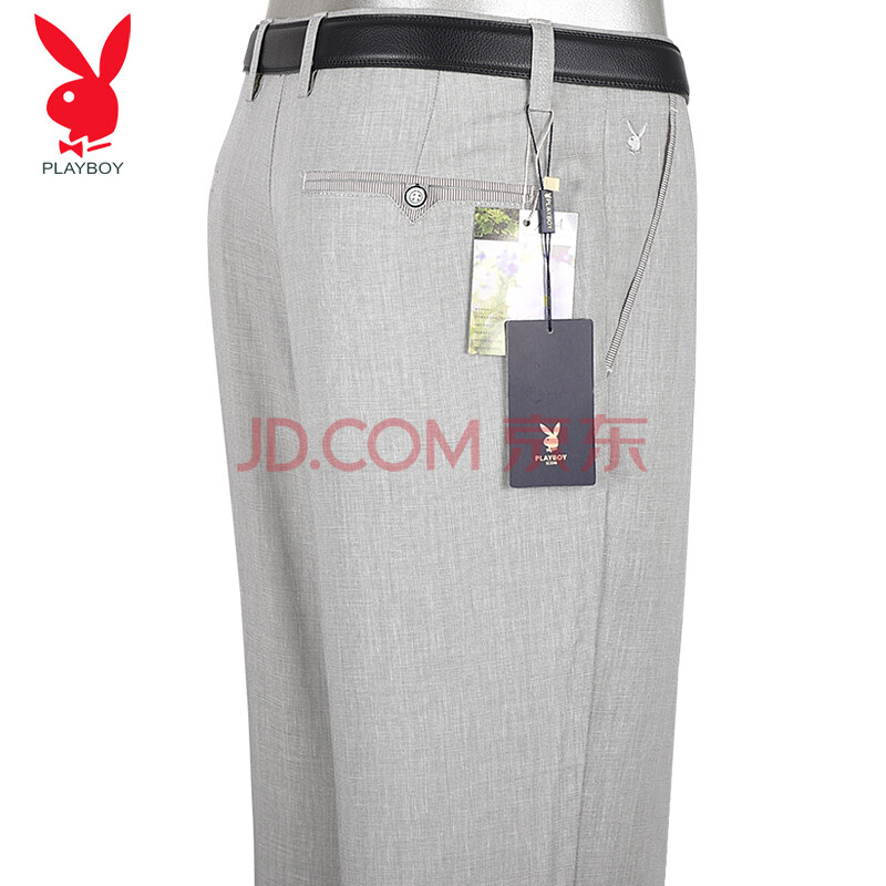 花花公子夏季薄款弹力亚麻男装