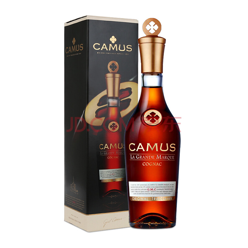 洋酒卡慕camus 干邑白兰地法国原装进口 卡慕皇冠700ml