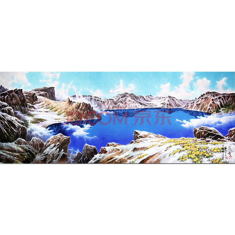 朝鲜画 陈海《白头山天池》