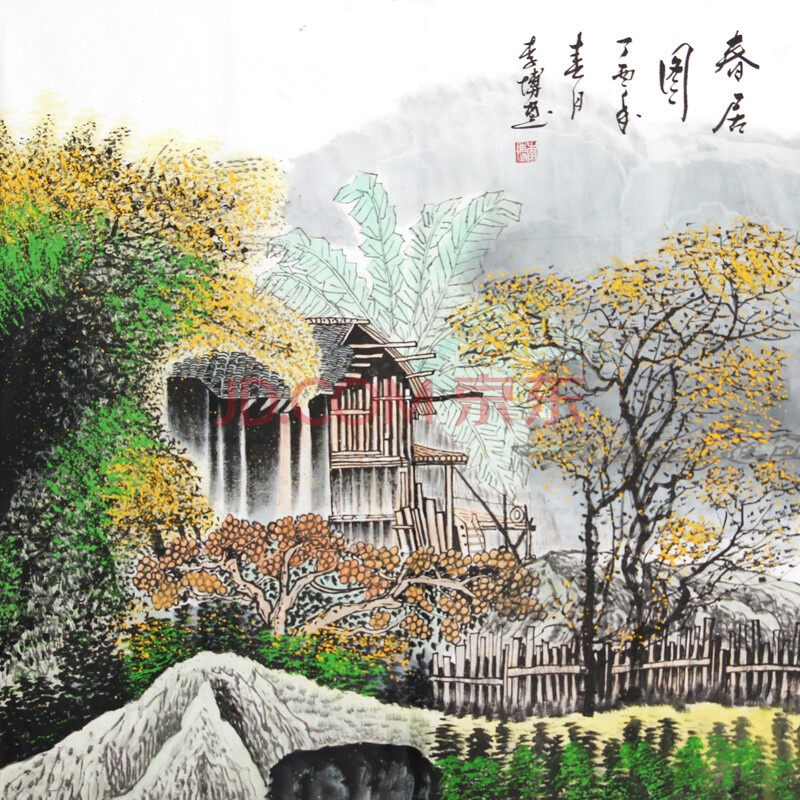 职业画家 李博《春居图》5